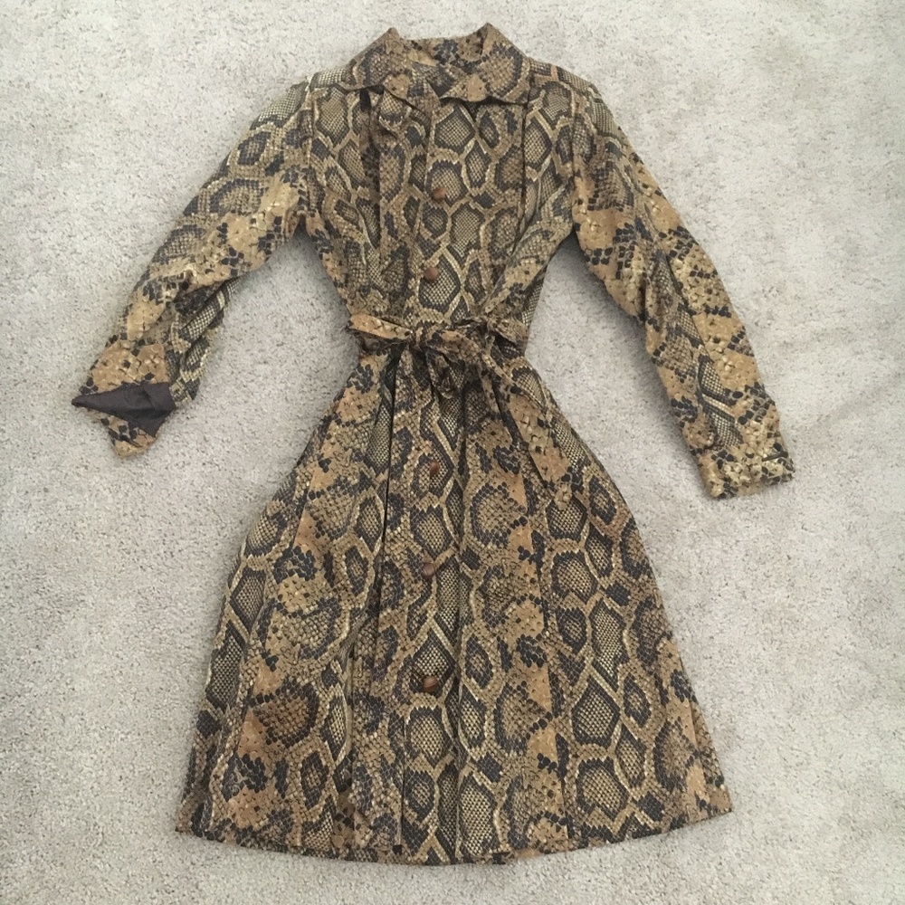 Vintage Snake Print Coat